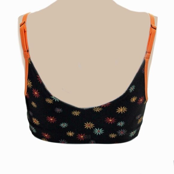 Splits59 Maya Techflex Seamless Sports Bra Black Floral Size XS - Picture 3 of 4